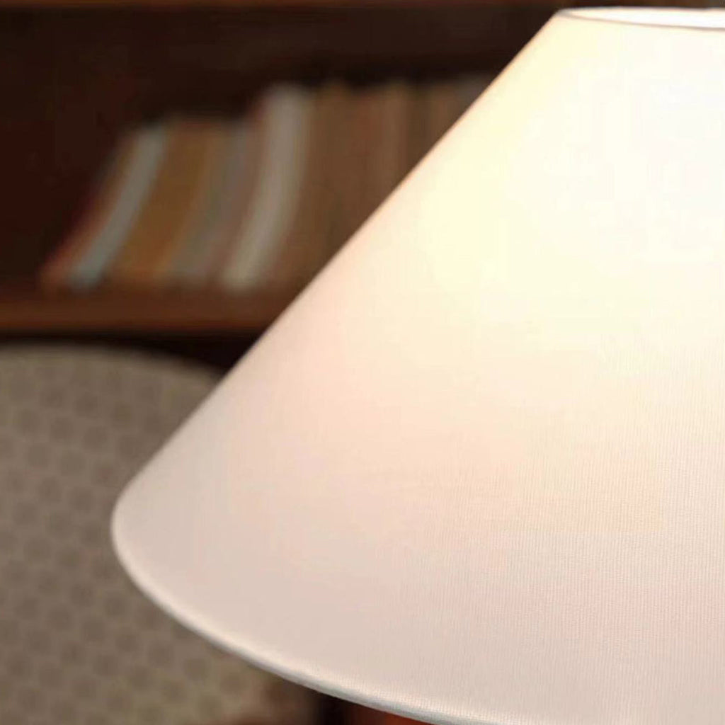 Defender Trapezoidal Fabric Wood Table Lamp