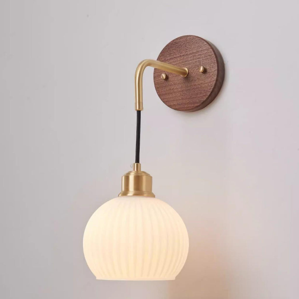 Orb Round Glass Solid Wall Lamp