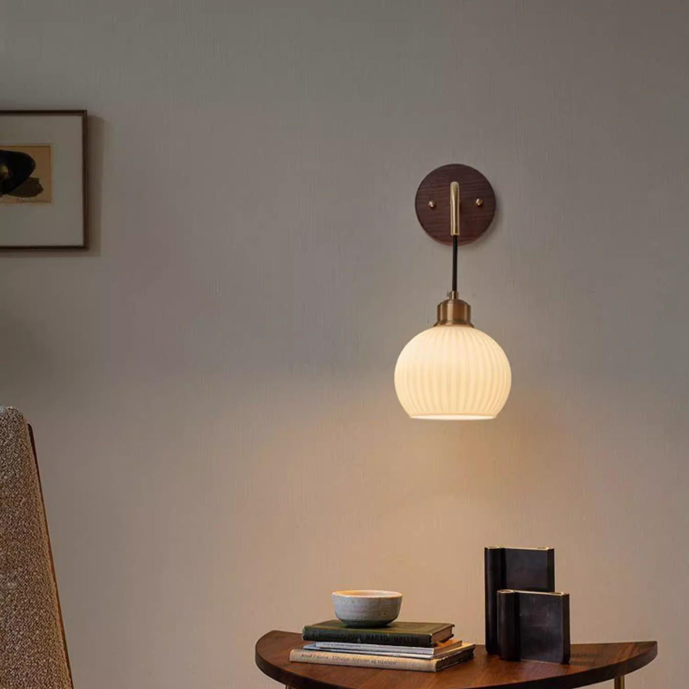 Orb Round Glass Solid Wall Lamp