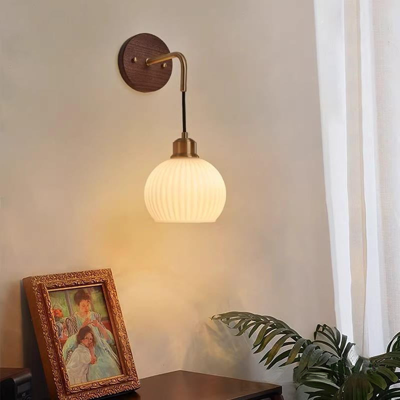 Orb Round Glass Solid Wall Lamp