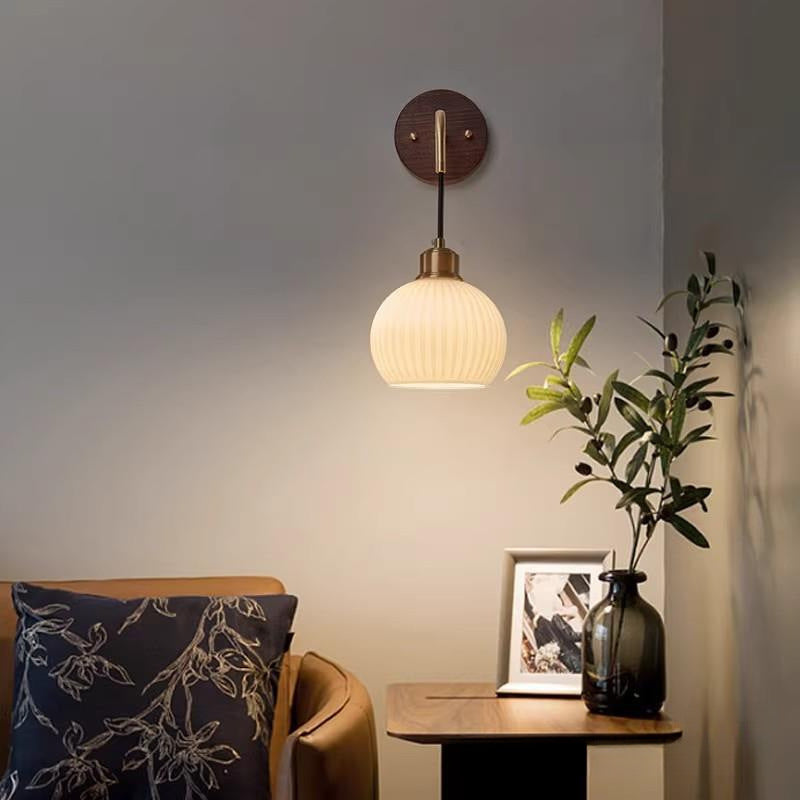 Orb Round Glass Solid Wall Lamp