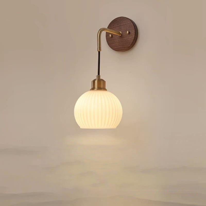Orb Round Glass Solid Wall Lamp