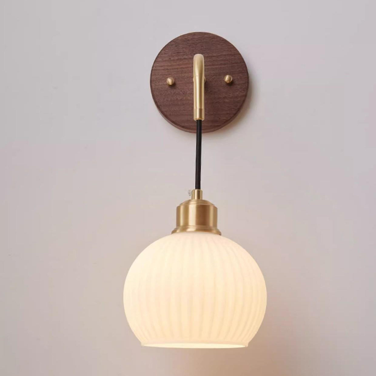 Orb Round Glass Solid Wall Lamp