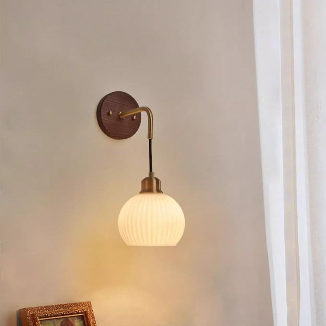 Orb Round Glass Solid Wall Lamp