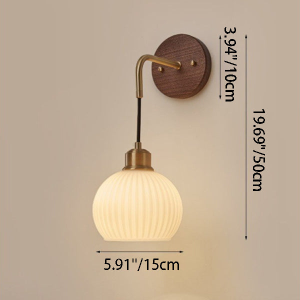 Orb Round Glass Solid Wall Lamp