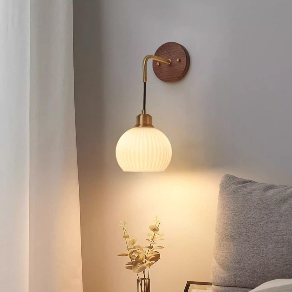 Orb Round Glass Solid Wall Lamp