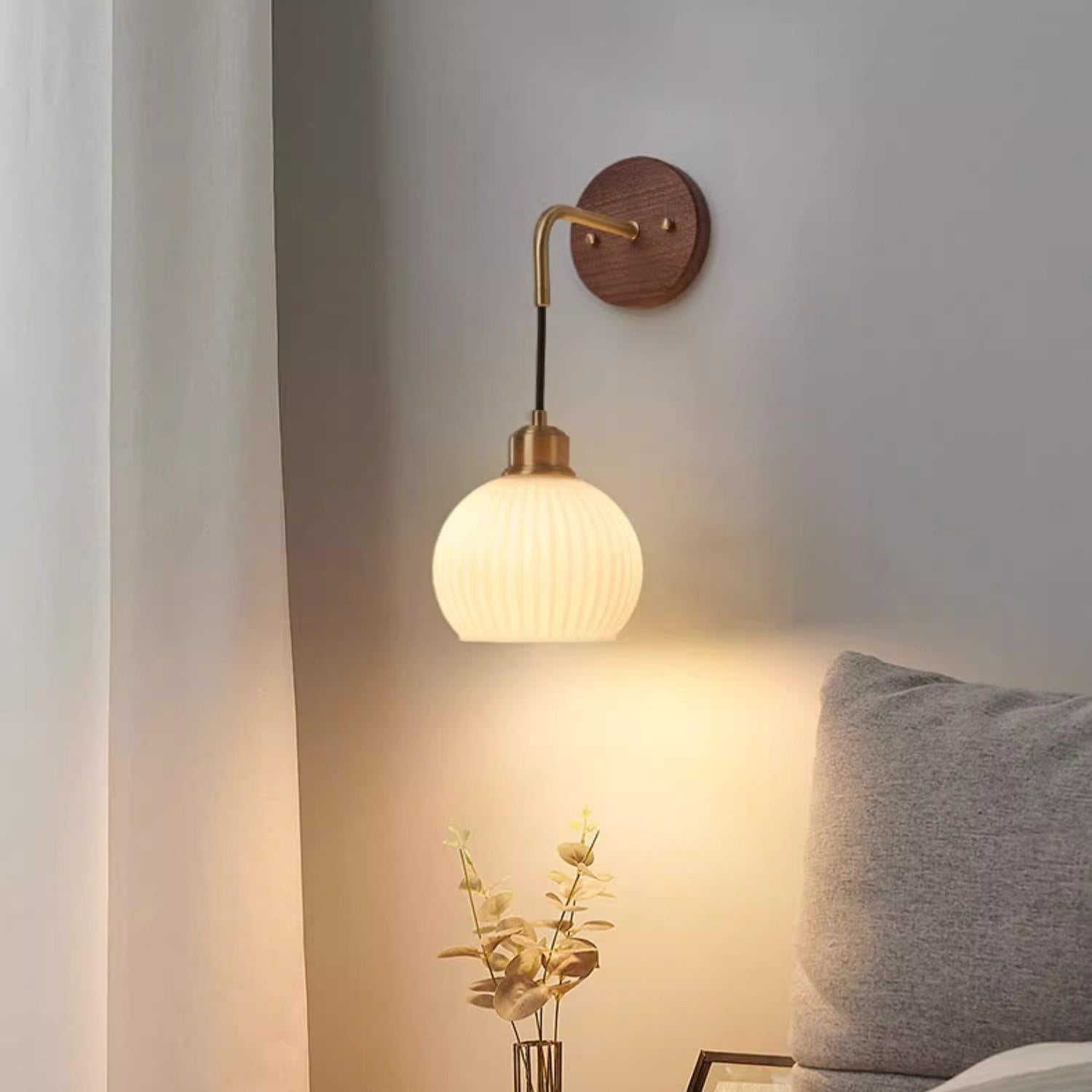 Orb Round Glass Solid Wall Lamp