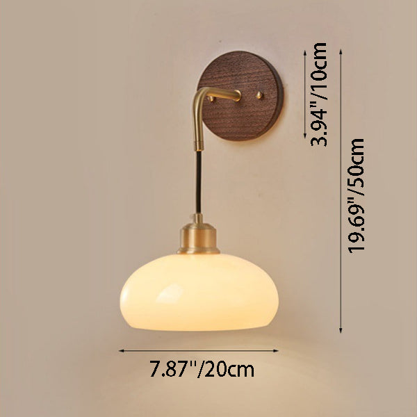 Orb Round Glass Solid Wall Lamp