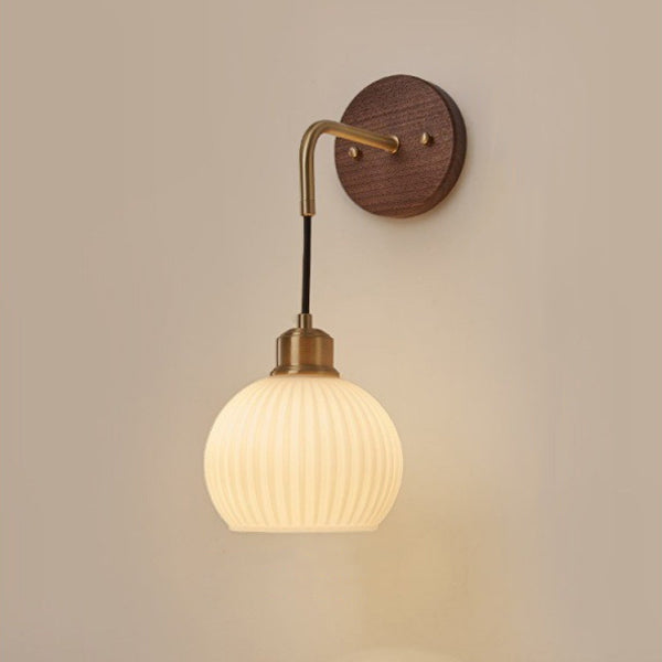 Orb Round Glass Solid Wall Lamp