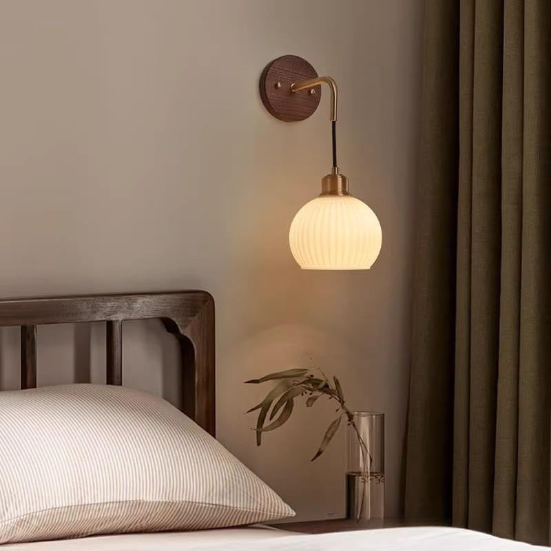 Orb Round Glass Solid Wall Lamp
