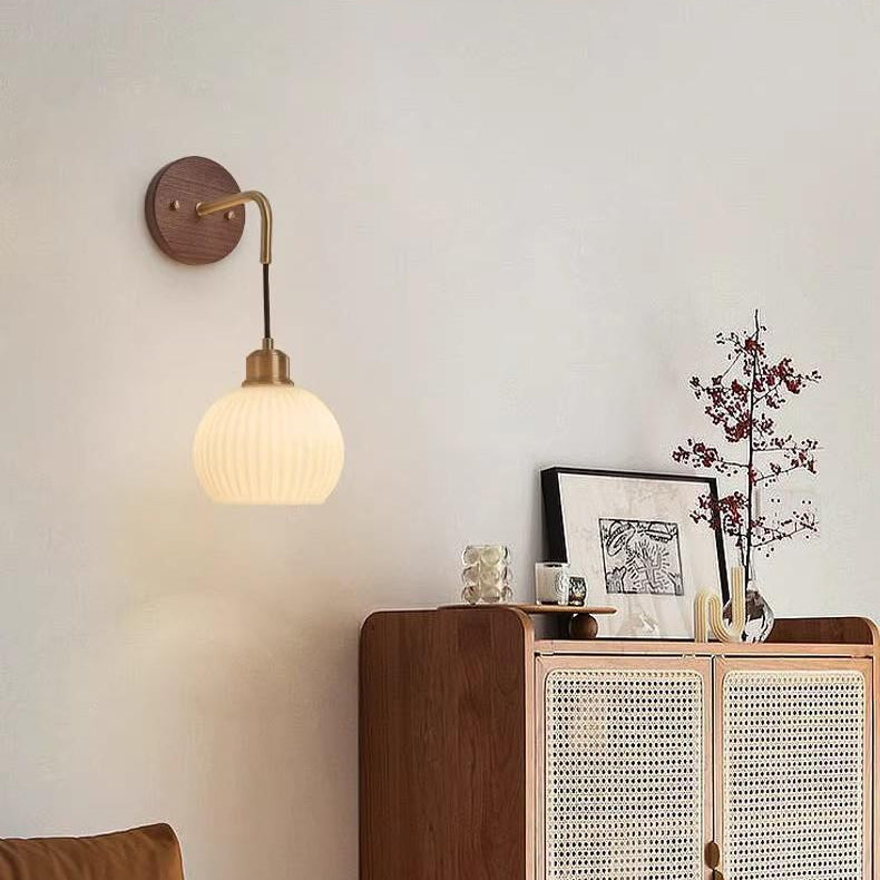Orb Round Glass Solid Wall Lamp