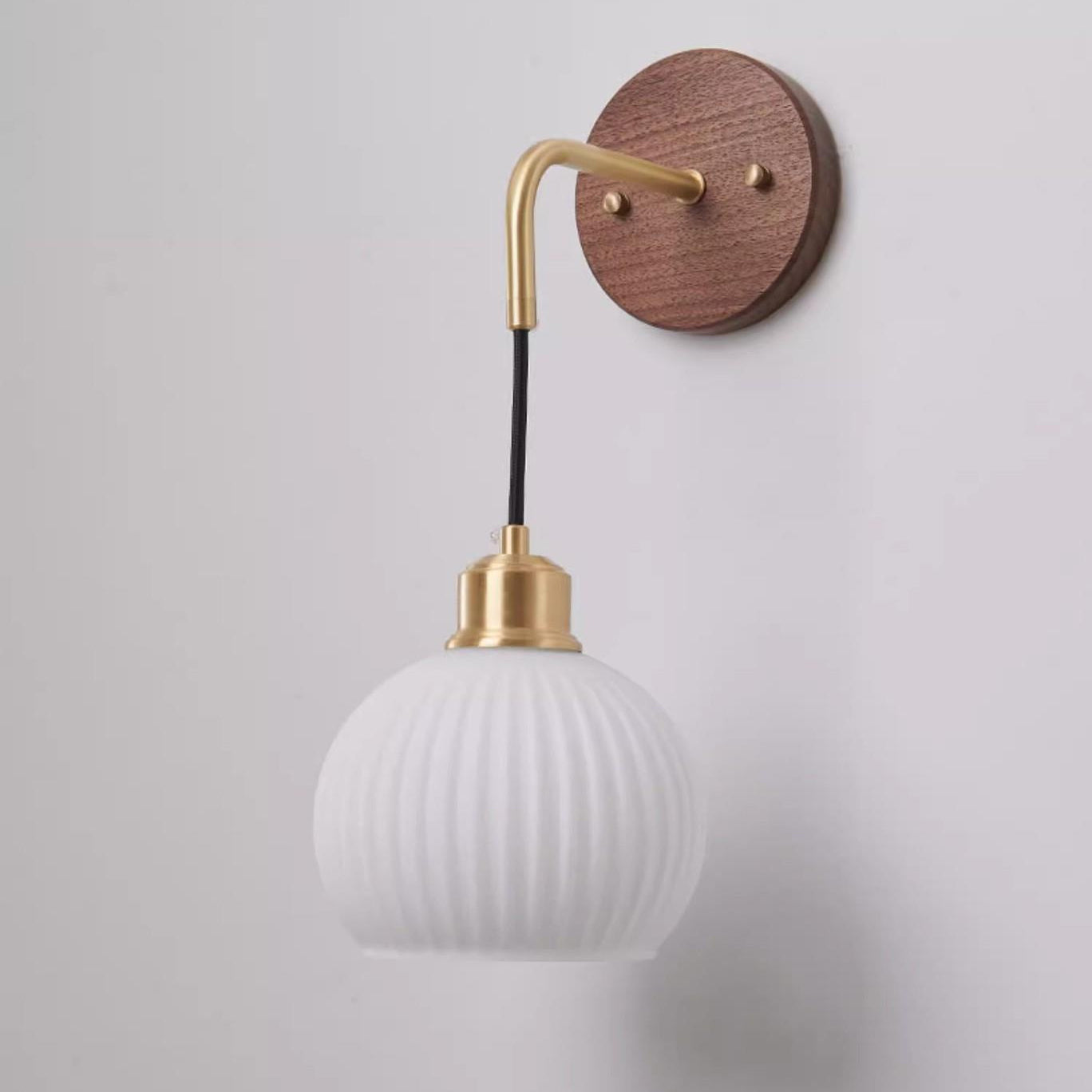 Orb Round Glass Solid Wall Lamp
