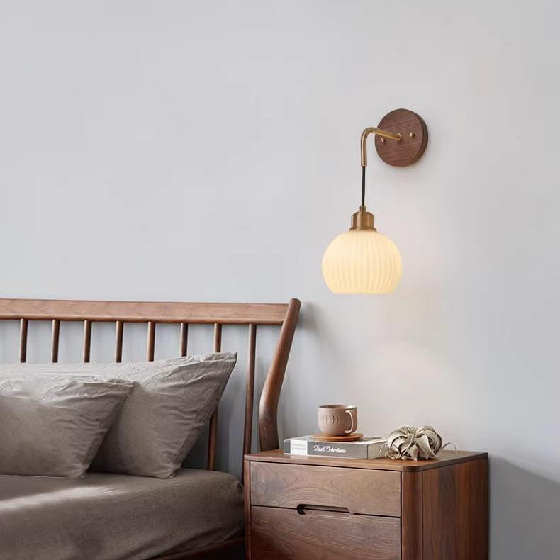 Orb Round Glass Solid Wall Lamp