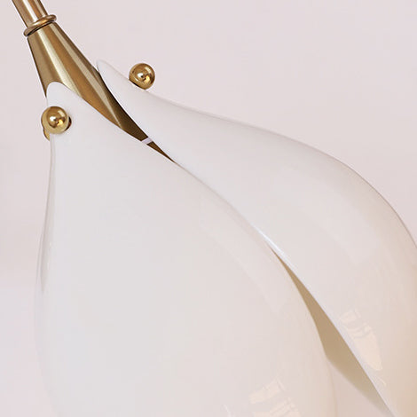 Curved Pole Flower Petal Wall Lamp