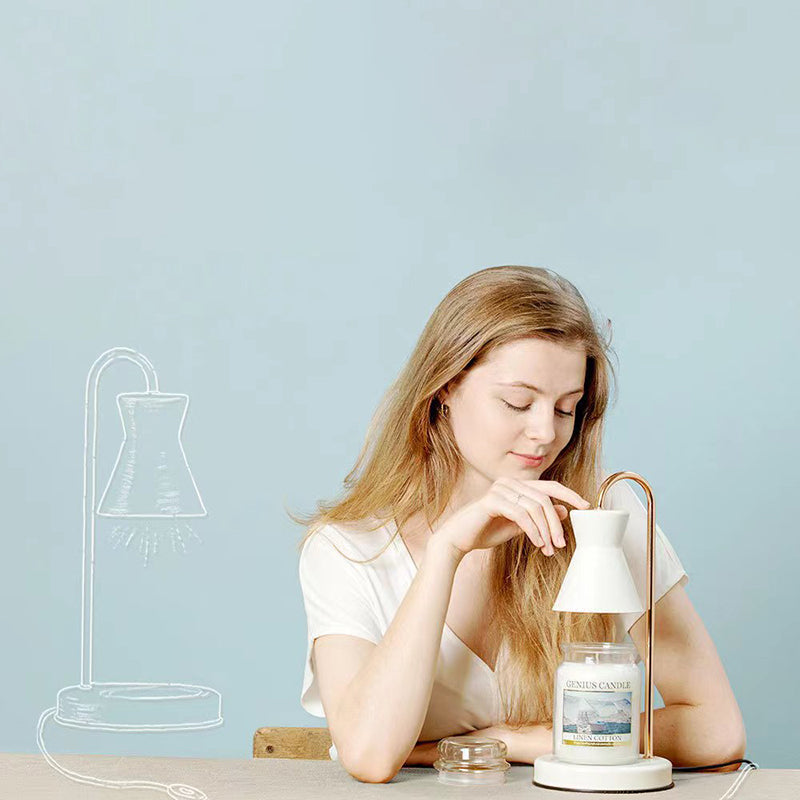 Straight Pole Funnel Shape Table Lamp