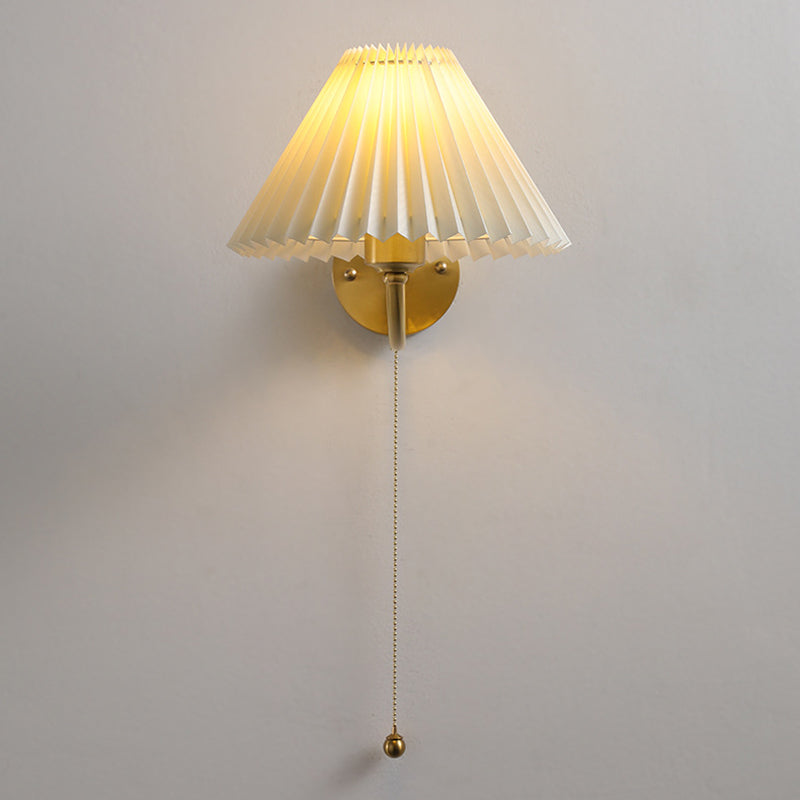 Round Cone Curved Rod Wall Lamp