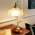 Curved Pole Flower Hardware Table Lamp