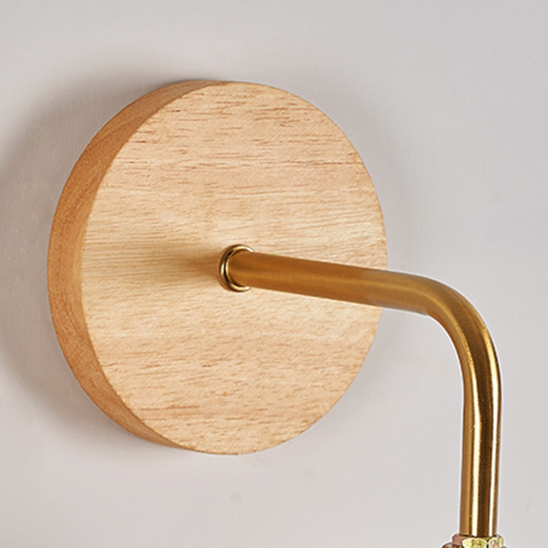 Pumpkin Solid Wood Resin Wall Lamp