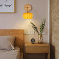 Pumpkin Solid Wood Resin Wall Lamp
