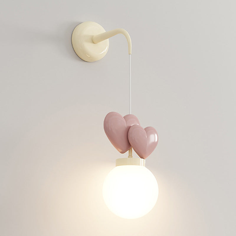 Orb Love Heart Hardware Wall Lamp