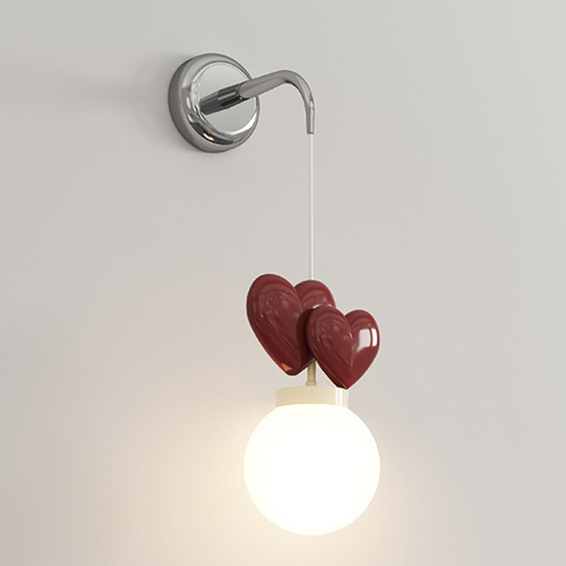 Orb Love Heart Hardware Wall Lamp
