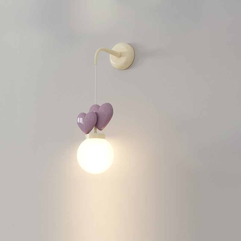 Orb Love Heart Hardware Wall Lamp