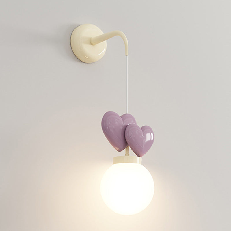 Orb Love Heart Hardware Wall Lamp