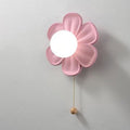Floral Globe Iron Glass Wall Lamp