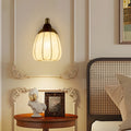 Oval Floral Printed Fabric Wall Lamp