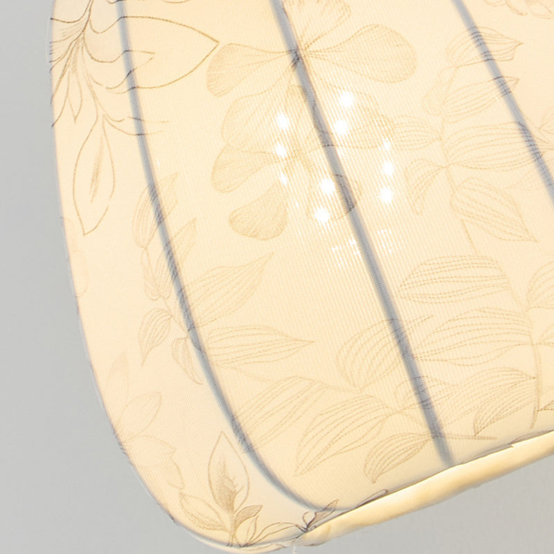Oval Floral Printed Fabric Wall Lamp