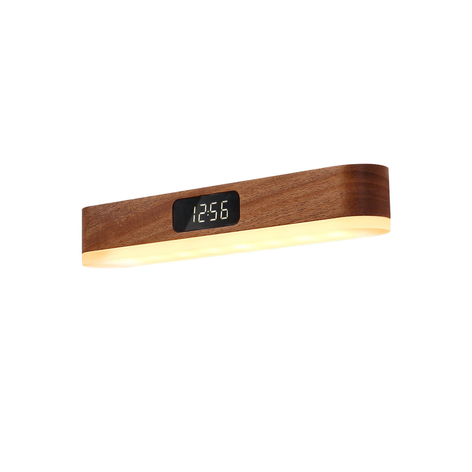 Rechargeable Rectangular Clock Solid Wall Lamp