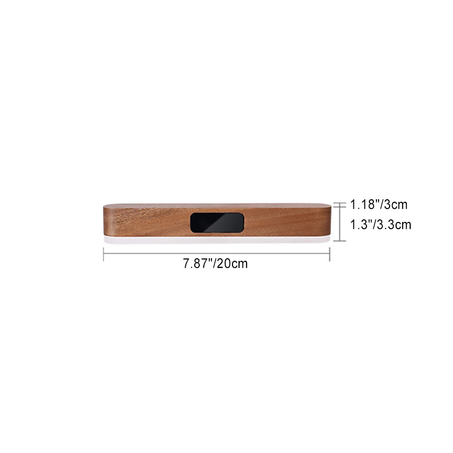 Rechargeable Rectangular Clock Solid Wall Lamp