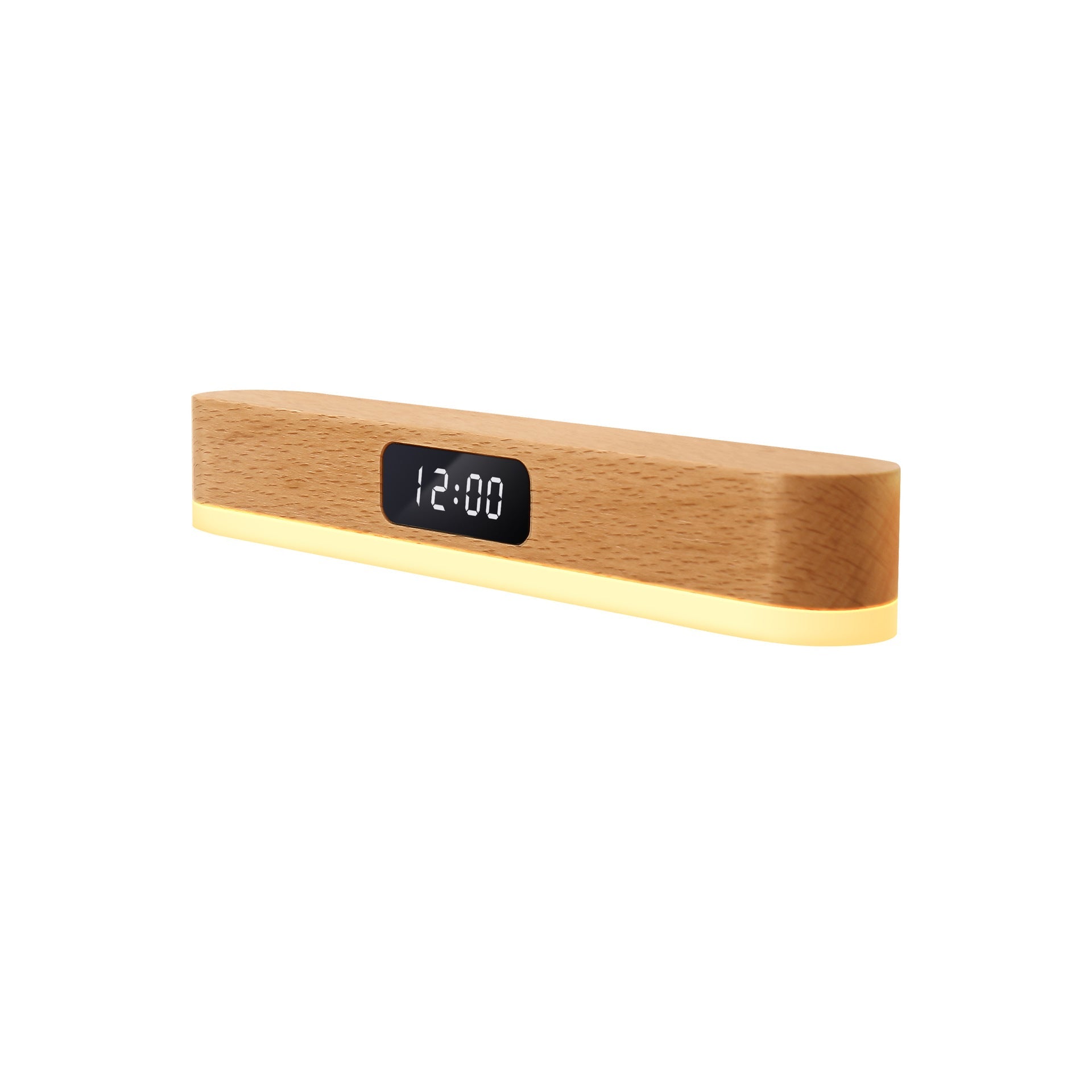 Rechargeable Rectangular Clock Solid Wall Lamp