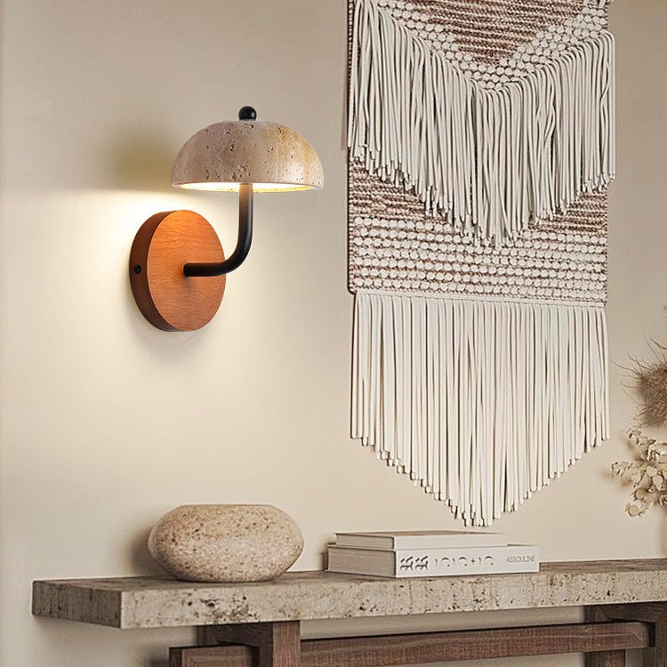 Round Half Round Mushroom Wall Lamp