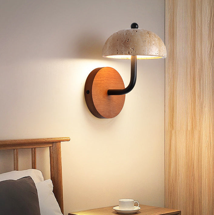 Round Half Round Mushroom Wall Lamp