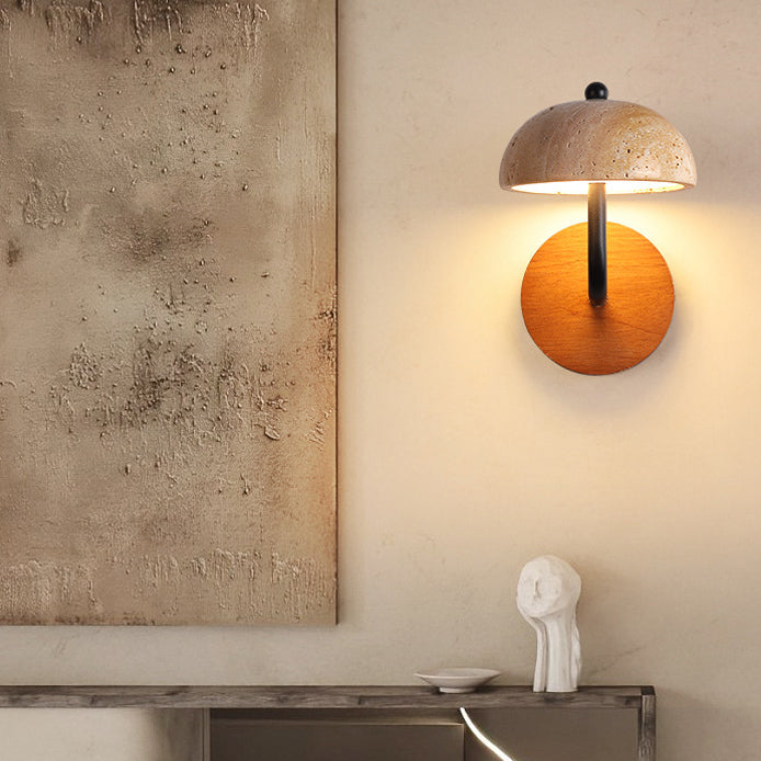 Round Half Round Mushroom Wall Lamp