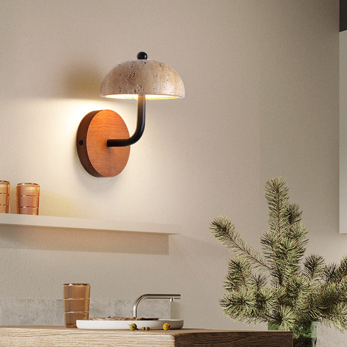 Round Half Round Mushroom Wall Lamp