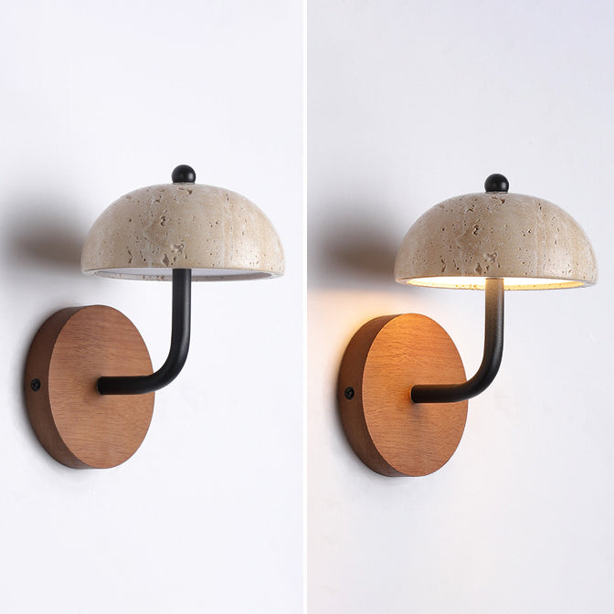 Round Half Round Mushroom Wall Lamp