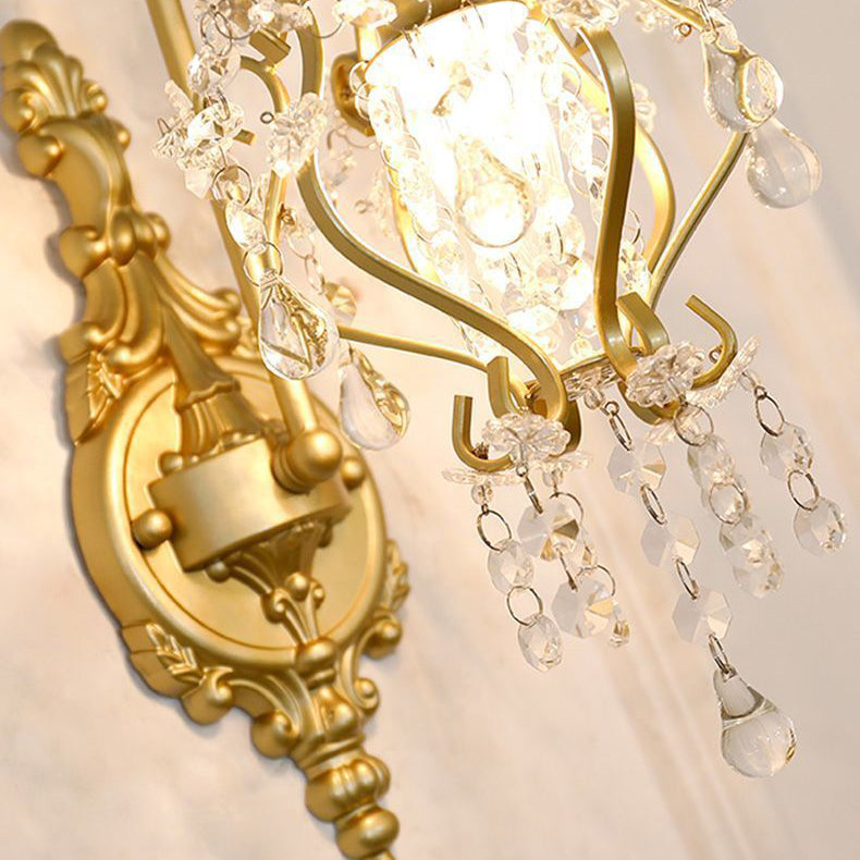 Curved Rod Iron Frame Wall Lamp