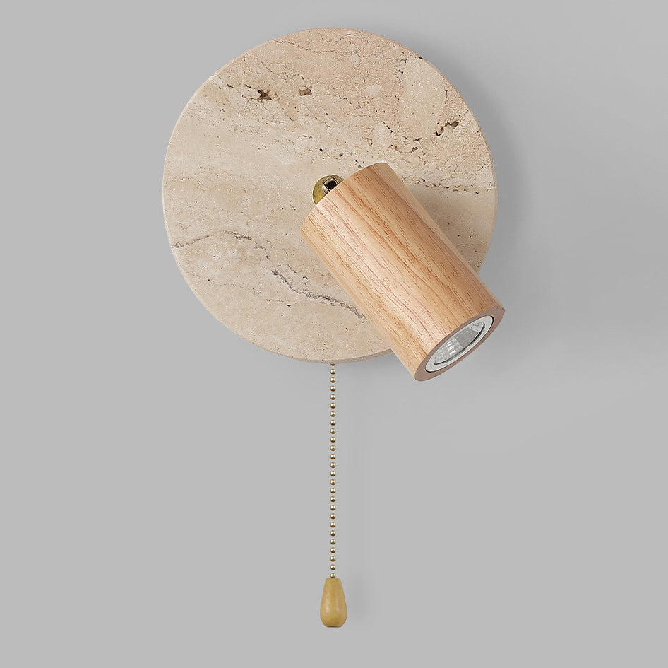 Round Cylinder Metal Yellow Wall Lamp
