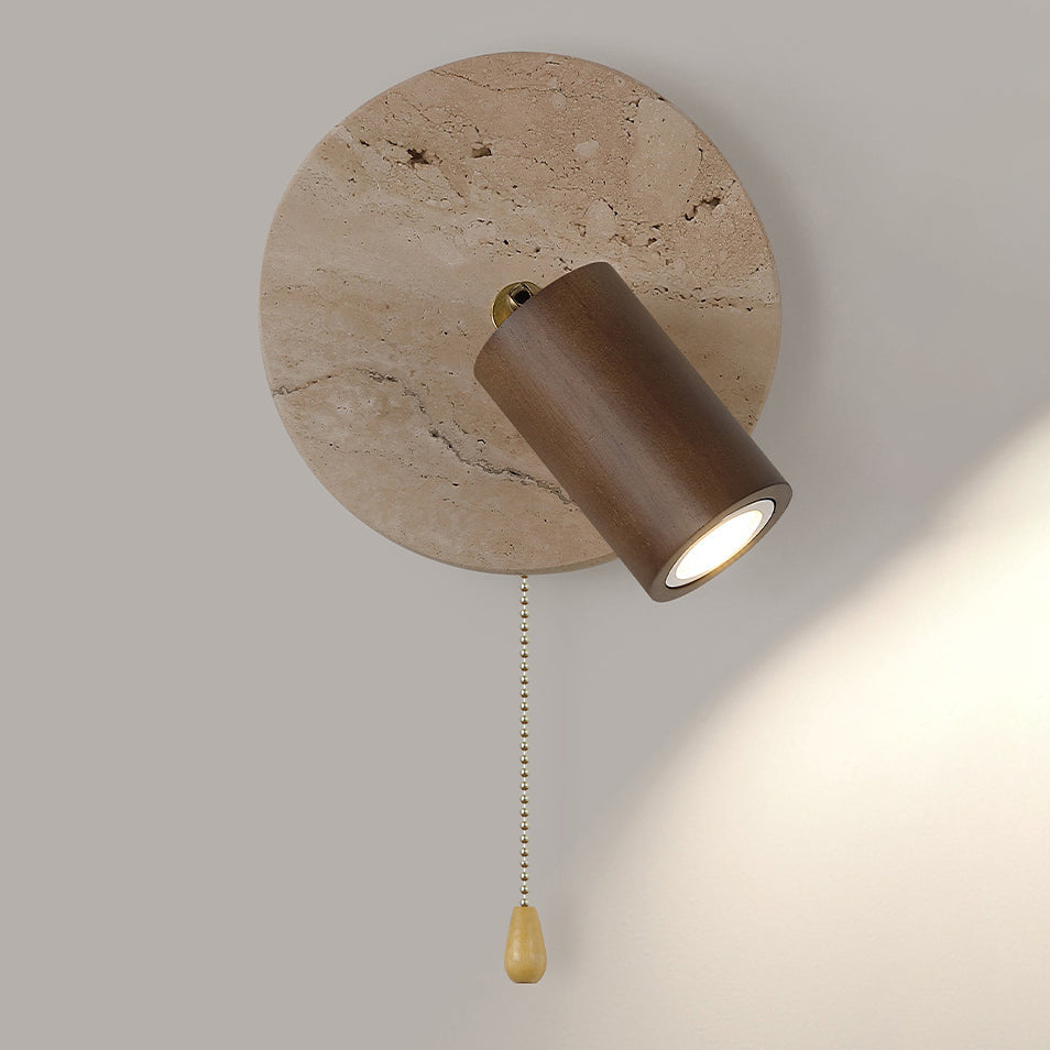 Round Cylinder Metal Yellow Wall Lamp