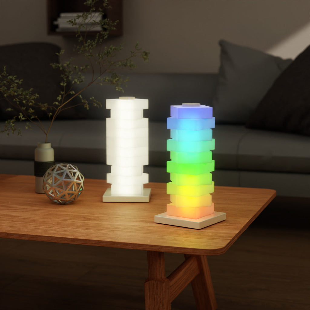 Puzzle Rectangular PVC Bedroom Table Lamp