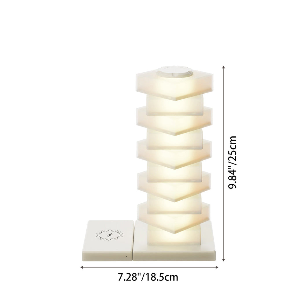 Puzzle Rectangular PVC Bedroom Table Lamp