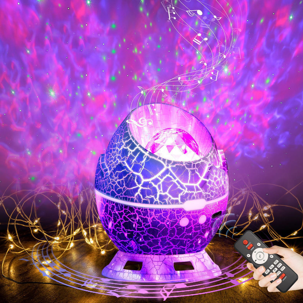 Crackle Dinosaur Egg Projector Table Lamp
