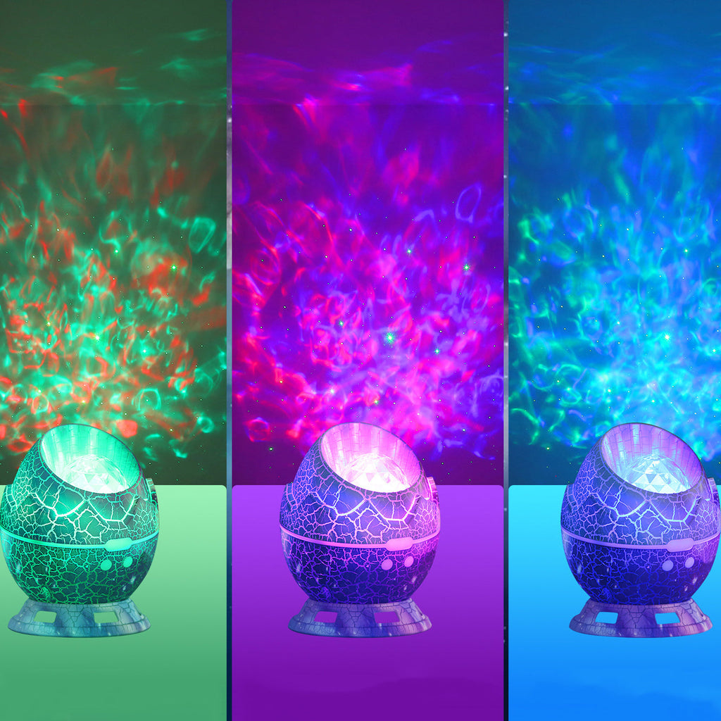 Crackle Dinosaur Egg Projector Table Lamp