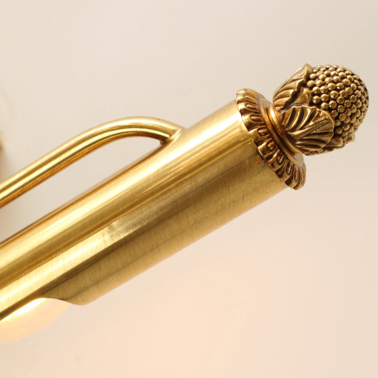 Cylinder Engraving Carving Full 2-Light Wall Lamp