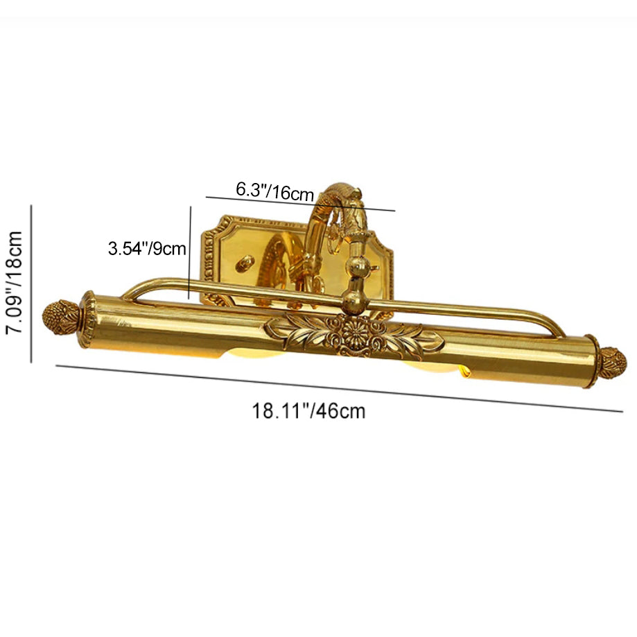 Cylinder Engraving Carving Full 2-Light Wall Lamp