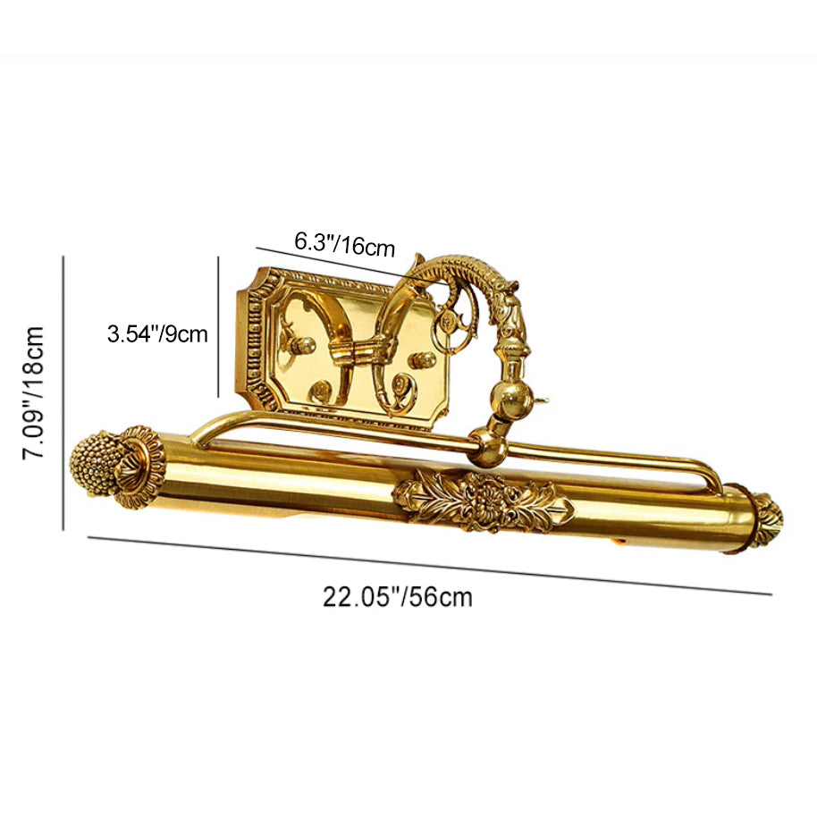 Cylinder Engraving Carving Full 2-Light Wall Lamp