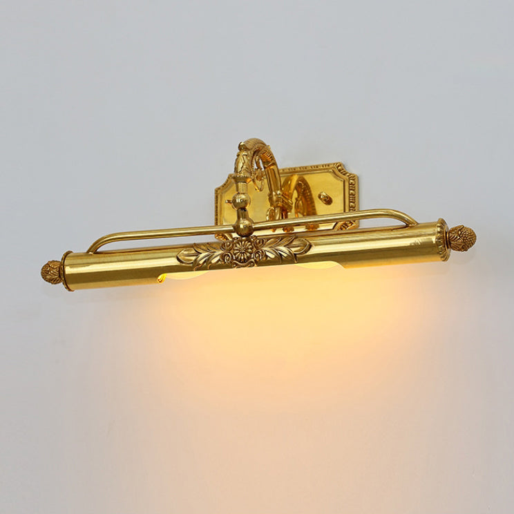 Cylinder Engraving Carving Full 2-Light Wall Lamp