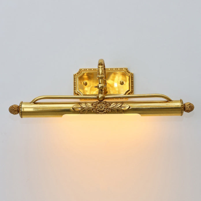 Cylinder Engraving Carving Full 2-Light Wall Lamp